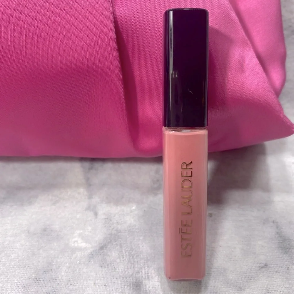 Estee Lauder Beauty Set-Pink Pouch,Lipstick,Lip Gloss,Mascara & Lotion-6pc-NEW